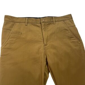 Jump Start Mens Fleece Lined Chino Pants Stretch 38x31 (Fit 37x30) Caramel